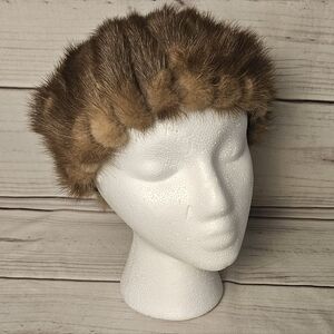 Vintage Genuine Brown Fur Hat